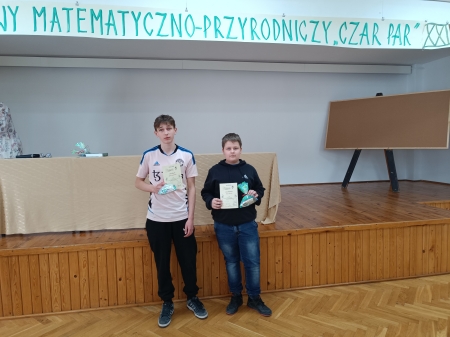 XXI POWIATOWY KONKURS MATEMATYCZNO PRZYRODNICZY ''CZAR PAR''