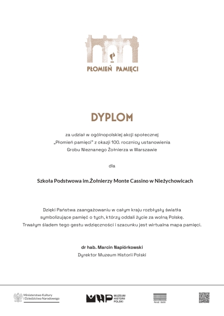 PŁOMIEŃ PAMIĘCI - ZAPŁONĄŁ NA MAPIE POLSKI