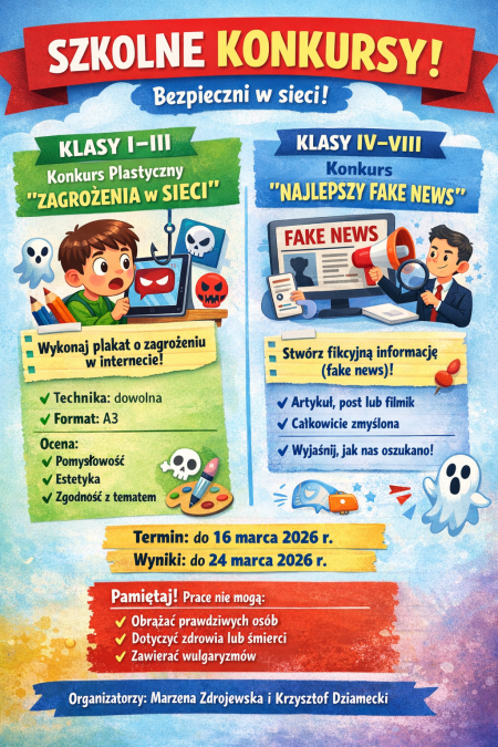 UWAGA! SZKOLNY KONKURS DLA KLAS 1-8